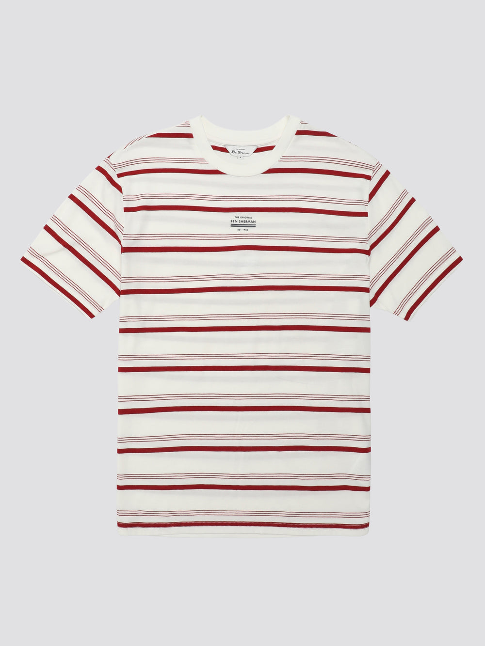 T-Shirt Ben Sherman Signature Fine Stripe Blanche | JBJ-49290416